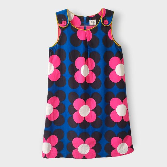 Mini Boden Girls Corduroy Flower Jumper Dress Sz 9-10Y Colorful Fun Buttons - Picture 1 of 11